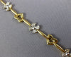 ESTATE .40CT DIAMOND 14KT WHITE & YELLOW GOLD FLOWER HEART LOVE BRACELET #1487