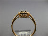 ESTATE .50CT DIAMOND 18KT ROSE GOLD ROUND & BAGUETTE CLUSTER HALO PROMISE RING
