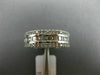 WIDE 1.36CT ROUND & BAGUETTE DIAMOND 18KT WHITE GOLD SEMI ETERNITY WEDDING RING