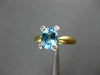 ESTATE 1.54CTW AAA BLUE TOPAZ & DIAMOND 14KT WHITE & YELLOW GOLD 3D RING #22653