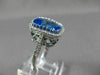 ESTATE 6.33CTW DIAMOND & AAA BLUE TOPAZ 14KT WHITE GOLD 3D FILIGREE HALO RING