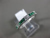 ESTATE .44CT DIAMOND & AAA EMERALD 14K WHITE GOLD SEMI ETERNITY ANNIVERSARY RING