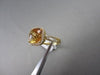 ESTATE WIDE 3.79CTW AAA CITRINE & DIAMOND 18KT YELLOW GOLD RING