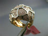 ESTATE MASSIVE 1.41CT DIAMOND 18KT WHITE & ROSE GOLD 3D PEBBLED LOOK PAVE RING