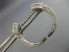ANTIQUE .72 CTW HANGING 3D MOON SHAPE 14KT WHITE GOLD EARRINGS STUNNING!! #21750