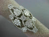 ESTATE MASSIVE 1.48CT DIAMOND 18KT WHITE GOLD 3D MULTI FLOWER OPEN COCKTAIL RING