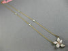 1.54CT WHITE & PINK DIAMOND 18K WHITE & ROSE GOLD 3D BY THE YARD FLOWER NECKLACE