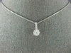 ESTATE .33CT DIAMOND 18KT WHITE GOLD 3D CLUSTER SOLITAIRE HALO FLOATING PENDANT