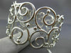 EXTRA LARGE 6.43CT DIAMOND 18KT WHITE GOLD 3D OPEN FILIGREE SEMI ETERNITY BANGLE