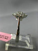 ESTATE LARGE 1.07CT ROUND DIAMOND 18KT WHITE GOLD 3D FLOWER STAR ENGAGEMENT RING