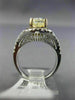 LARGE 3.90CT WHITE & FANCY YELLOW DIAMOND 14KR WHITE GOLD HEART ENGAGEMENT RING