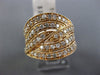 ESTATE LARGE 1CT DIAMOND 14KT ROSE GOLD MULTI ROW INFINITY CRISS CROSS LOVE RING