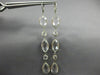 ESTATE EXTRA LARGE AAA CRYSTAL 14KT WHITE GOLD 3D MULTI SHAPE HANGING EARRINGS