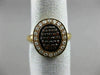 ESTATE .48CT DIAMOND & ORANGE SAPPHIRE 18KT ROSE & BLACK GOLD PAVE PROMISE RING