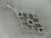 ESTATE LARGE .60CT DIAMOND 18KT WHITE GOLD 3D GEOMETRIC OPEN FILIGREE PENDANT