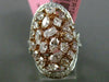 ESTATE EXTRA LARGE 3.71CT WHITE & PINK DIAMOND 18KT GOLD OVAL INFINITY LOVE RING