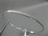 ESTATE .32CT DIAMOND 14K WHITE GOLD 3D CLASSIC PAVE TWO ROW LOVE BANGLE BRACELET