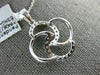 ESTATE .66CT DIAMOND 18KT WHITE GOLD 3D CLASSIC LOVE KNOT FLOWER PENDANT