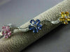 ESTATE 10.02CT DIAMOND & MULTI COLOR SAPPHIRE 18KT WHITE GOLD 3D FLOWER BRACELET