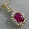 ESTATE 1.15CT DIAMOND & AAA OVAL RUBY 14KT ROSE GOLD 3D CLASSIC FLOATING PENDANT