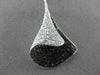 ESTATE 1.25CT BLACK & WHITE DIAMOND 14KT WHITE GOLD FLOATING 3D PENDANT & CHAIN