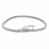 ESTATE 1.49CT DIAMOND 14KT WHITE GOLD 3D ROUND FILIGREE MILGRAIN TENNIS BRACELET