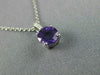 ESTATE .71CT DIAMOND & AAA AMETHYST 14KT WHITE GOLD 3D ROUND FLOATING PENDANT