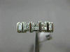 ESTATE WIDE 1.50CT DIAMOND 14KT WHITE GOLD 3D FIVE STONE ANNIVERSARY RING #1345