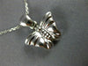 ESTATE 14KT WHITE GOLD 3D HANDCRAFTED CLASSIC BUTTERFLY FLOATING PENDANT #25153