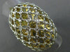 ESTATE MASSIVE .15CT DIAMOND 18KT TWO TONE GOLD ETOILE CRISS CROSS FILIGREE RING