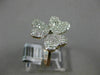 ESTATE .81CT DIAMOND 14K ROSE GOLD 3D CLASSIC PAVE HEART SHAPED FLOWER LOVE RING