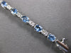 ESTATE 4.98CT DIAMOND & AAA SAPPHIRE 14K WHITE GOLD OVAL & ROUND TENNIS BRACELET