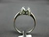 ANTIQUE DIAMOND 14K WHITE GOLD 3D ROUND FLOWER SEMI MOUNT ENGAGEMENT RING #14766