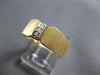 ESTATE .05CT DIAMOND 14KT 2 TONE GOLD 3D ROUND MATTE & SHINY FUN BAR RING #27965