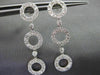 ESTATE 1.30CT DIAMOND 18K WHITE GOLD 3D CIRCLE OF LIFE FILIGREE HANGING EARRINGS