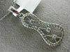ESTATE .26CT DIAMOND 14KT WHITE GOLD 3D INFINITY ETOILE CRISS CROSS LOVE PENDANT