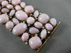 ESTATE MASSIVE 1.75CT DIAMOND & PINK CORAL 18KT ROSE GOLD HANDCRAFTED BRACELET