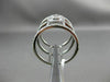 ESTATE LARGE .84CT DIAMOND 14K WHITE GOLD 3D STAR OF DAVID MULTI ROW FLOWER RING