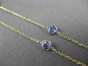 ESTATE 14KT YELLOW GOLD AAA ROUND BEZEL MULTI GEMSTONE BY THE YARD NECKLACE