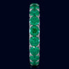 3.60CT AAA EMERALD 14KT WHITE GOLD CLASSIC SHARED PRONG ETERNITY FUN LOVE RING