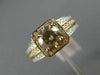 2.1CT WHITE & CHOCOLATE FANCY DIAMOND 14K WHITE & ROSE GOLD HALO ENGAGEMENT RING