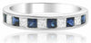 ESTATE 1.06CT DIAMOND & AAA SAPPHIRE 14KT WHITE GOLD 3D ANNIVERSARY RING BAND