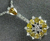 ESTATE 1.97CT WHITE & FANCY YELLOW DIAMOND 18KT WHITE & YELLOW GOLD 3D NECKLACE