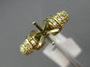 ESTATE .72CT DIAMOND 14KT YELLOW GOLD 3D ROUND PAVE SEMI MOUNT ENGAGEMENT RING