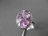 ESTATE LARGE 10.35CT AAA PINK ICE 14KT WHITE GOLD SOLITAIRE FILIGREE OVAL RING