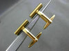ESTATE 14KT YELLOW GOLD 3D RECTANGULAR MATTE CUFF LINKS 22mm X 7mm SHARP!
