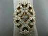 ESTATE LARGE 1.50CT DIAMOND 14KT ROSE GOLD 3D OPEN FILIGREE ETOILE COCKTAIL RING