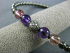 ESTATE .60CT DIAMOND AMETHYST & PINK QUARTZ 14KT BLACK GOLD 3D BANGLE BRACELET