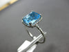 ESTATE 3.15CT DIAMOND & AAA BLUE TOPAZ 14KT WHITE GOLD CUSHION & ROUND FUN RING