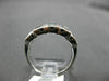 ESTATE WIDE 1.17CT WHITE & BLUE DIAMOND 14KT WHITE GOLD SQUARE ANNIVERSARY RING
